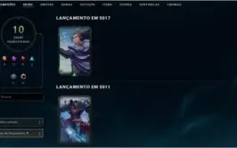 onta nivel 66, com 39 champs e unranked