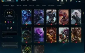 Conta LoL 330 Skins, 541 ícones e Todos os Champions