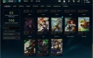 Conta DIAMANTE 3 com 9 skins e 33 champs + espolios