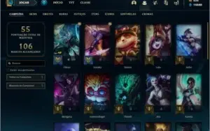 Conta DIAMANTE 3 com 9 skins e 33 champs + espolios