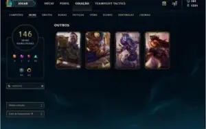 Conta League of Legends, Skins Vitoriosas e Legados