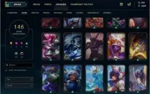 Conta League of Legends, Skins Vitoriosas e Legados