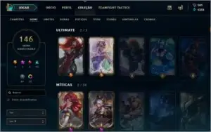 Conta League of Legends, Skins Vitoriosas e Legados