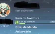 CONTA GENSHIN AR 46 KEQING C1 BUILD PERFEITA