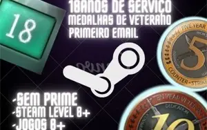 CONTA ANTIGA STEAM 18 ANOS (12 SETEMBRO DE 2003) 5 E 10 ANOS