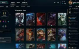 Vendo Conta de LOL lv 103 Gold IV/V 82 skins todos os champs