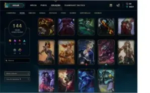 CONTA LOL PLATINA 4 144 SKINS