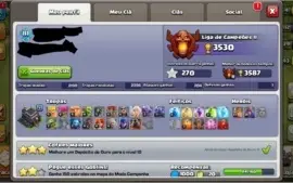 Conta clash of clans cv9 full com 12140 gemas