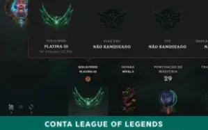Contas Platina - O Menor Preço! - League Of Legends Lol
