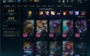 Platina 4 com 155 Champs e 164 Skins ( MID / JG / TOP )