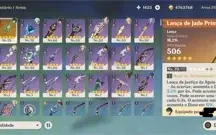conta genshin impact xiao + lanca de jade + keqing AR 45