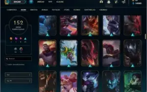 Conta unranked com 145 champs e 152 skins ( MAIN SUP )
