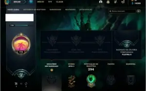 Conta unranked com 145 champs e 152 skins ( MAIN SUP )