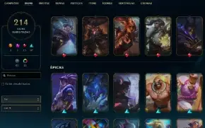 Conta Main Zed - Full Champ -214 Skins - 218 Icone