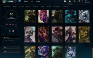 Conta ouro 2 com 72 champs e 40 skins