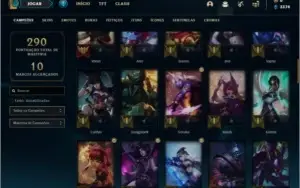 Conta ouro 2 com 72 champs e 40 skins