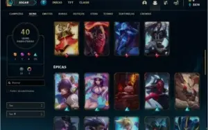 Conta ouro 2 com 72 champs e 40 skins