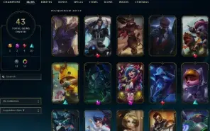 Conta MASTER handlvl +28 −13 varias 43 skins e 78 champs!
