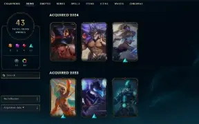 Conta MASTER handlvl +28 −13 varias 43 skins e 78 champs!
