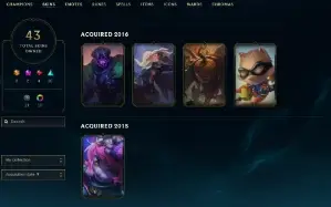 Conta MASTER handlvl +28 −13 varias 43 skins e 78 champs!