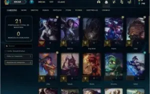 Conta DIAMANTE 4 sem email verificado com 24 champs e 1 skin