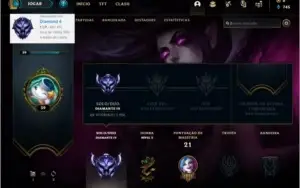 Conta DIAMANTE 4 sem email verificado com 24 champs e 1 skin