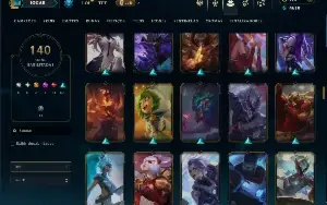 Unranked com TODOS os champs e 140 Skins ( MID / JG / TOP )