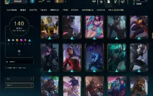Unranked com TODOS os champs e 140 Skins ( MID / JG / TOP )