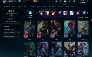 Unranked com TODOS os champs e 140 Skins ( MID / JG / TOP )
