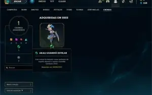 Conta Platina 4 com 33 Champs e 5 Skins +1 Fragmento