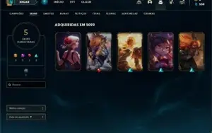 Conta Platina 4 com 33 Champs e 5 Skins +1 Fragmento