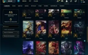 Conta Platina 4 com 33 Champs e 5 Skins +1 Fragmento