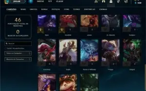 Conta Platina 4 com 33 Champs e 5 Skins +1 Fragmento