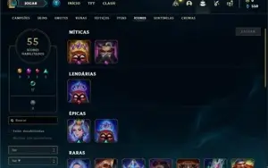 Conta Platina 4 com 33 Champs e 5 Skins +1 Fragmento
