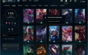 CONTA TODOS CAMPEOES E 300 SKINS !