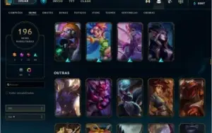 CONTA TODOS CAMPEOES E 300 SKINS !