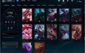 CONTA TODOS CAMPEOES E 300 SKINS !