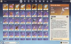 AR 58 - Raiden+Hutao+Zhong e + 6 T5 Limitados + 8 Armas T5