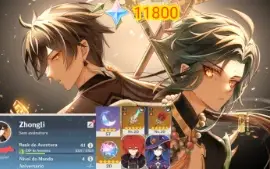 AR 41 Zhongli + Xiao + 11k gemas + homa + lança celestial
