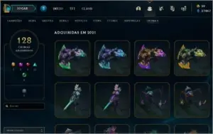 Conta League of Legends, lvl 548 - 163 Skins