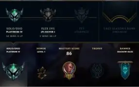 CONTA LOL Platina IV (Precinho)