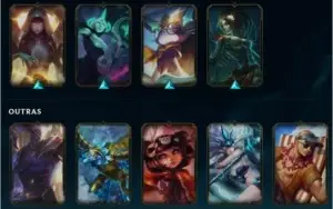 continha lol G1 TROFEU CLASH T1 ,E varias skinzinha