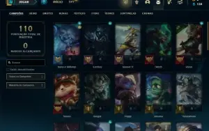 Prata 4 com 45 Champs e 18 Skins + 1 Fragmento