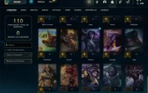 Prata 4 com 45 Champs e 18 Skins + 1 Fragmento