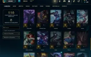 Prata 4 com 45 Champs e 18 Skins + 1 Fragmento