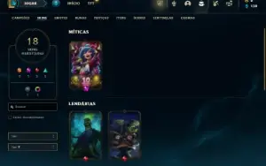 Prata 4 com 45 Champs e 18 Skins + 1 Fragmento