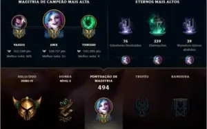 Conta League of Legends Gold 3 - Mais de 2000 Reais em Skins