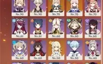 Conta Genshin Impact com Ayato e Kazuha e Hutao Ar 55