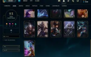 Conta Unranked com 37 Champs e 23 Skins + 2 Fragmentos