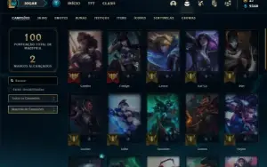 Conta Unranked com 37 Champs e 23 Skins + 2 Fragmentos
